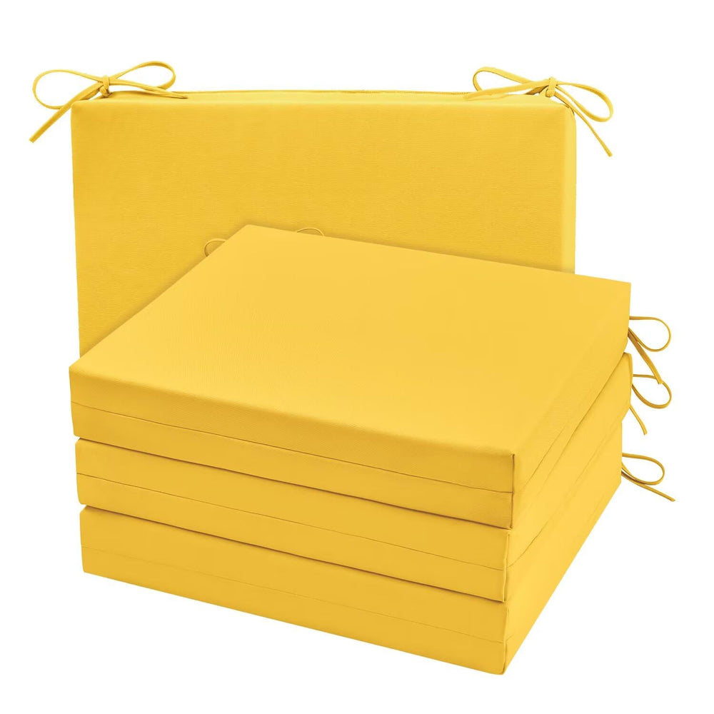 Cozyide front packaging showing four yellow cushions and clear labeling benefit: ready-to-use