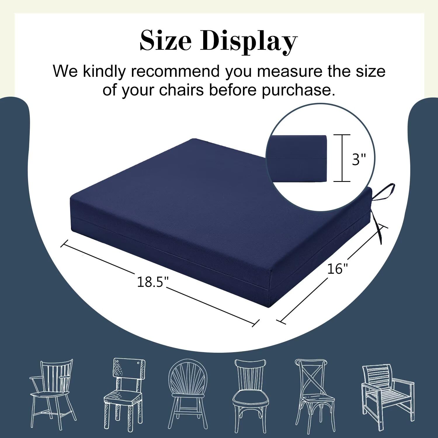 Cozyide cushion in use on patio dining chair improving outdoor comfort