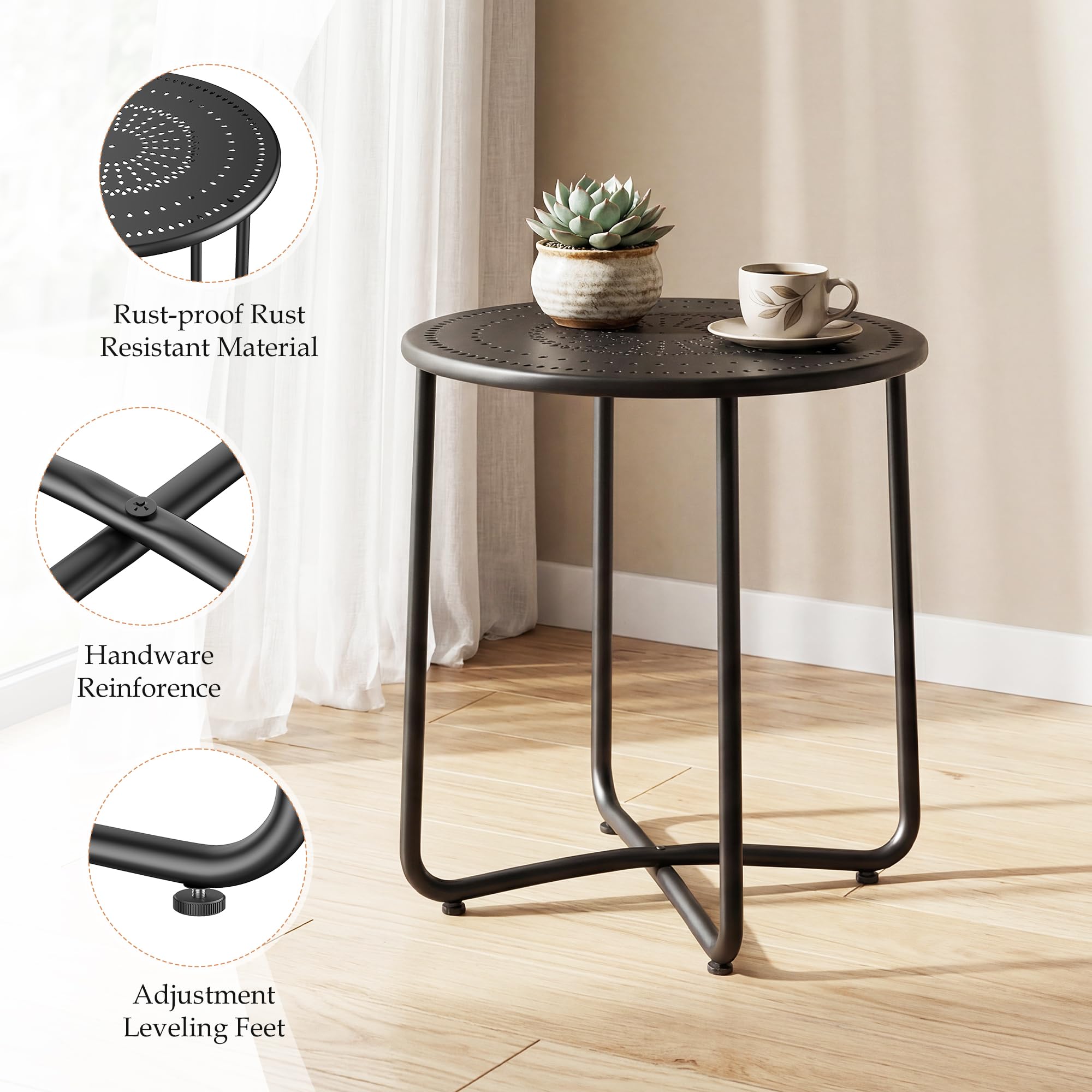cozynest home adjustable foot close-up showing floor-protecting leveling feature