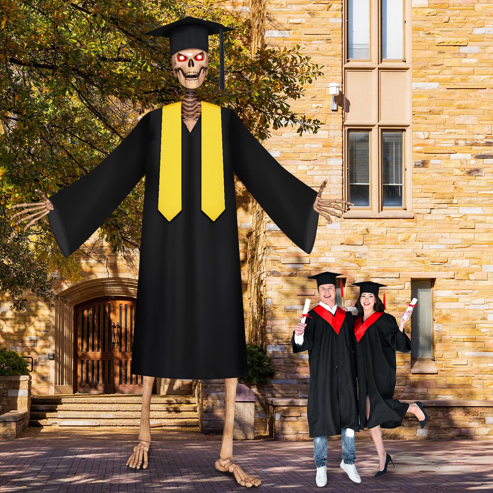 Cozypower stole draped over shoulders highlighting realistic academic detail and visual impact