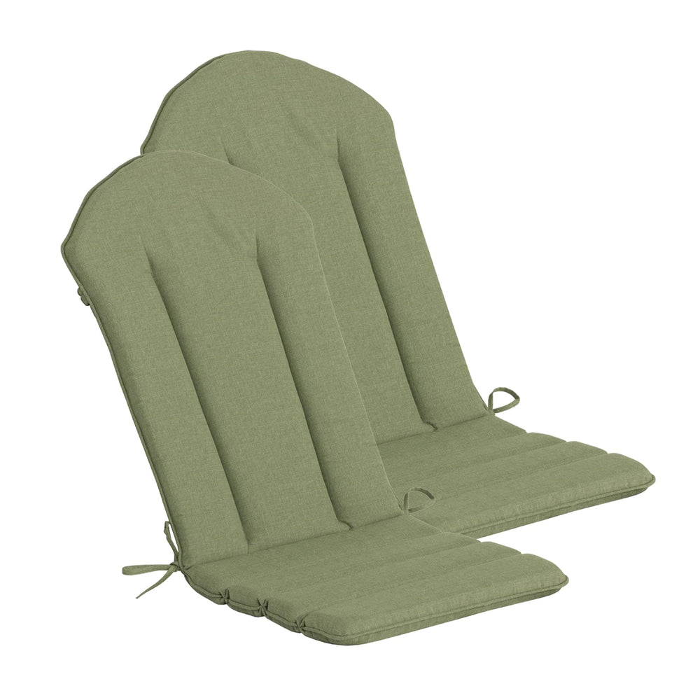 COZYVIDA front view of green Adirondack cushions showing full coverage and neat finish