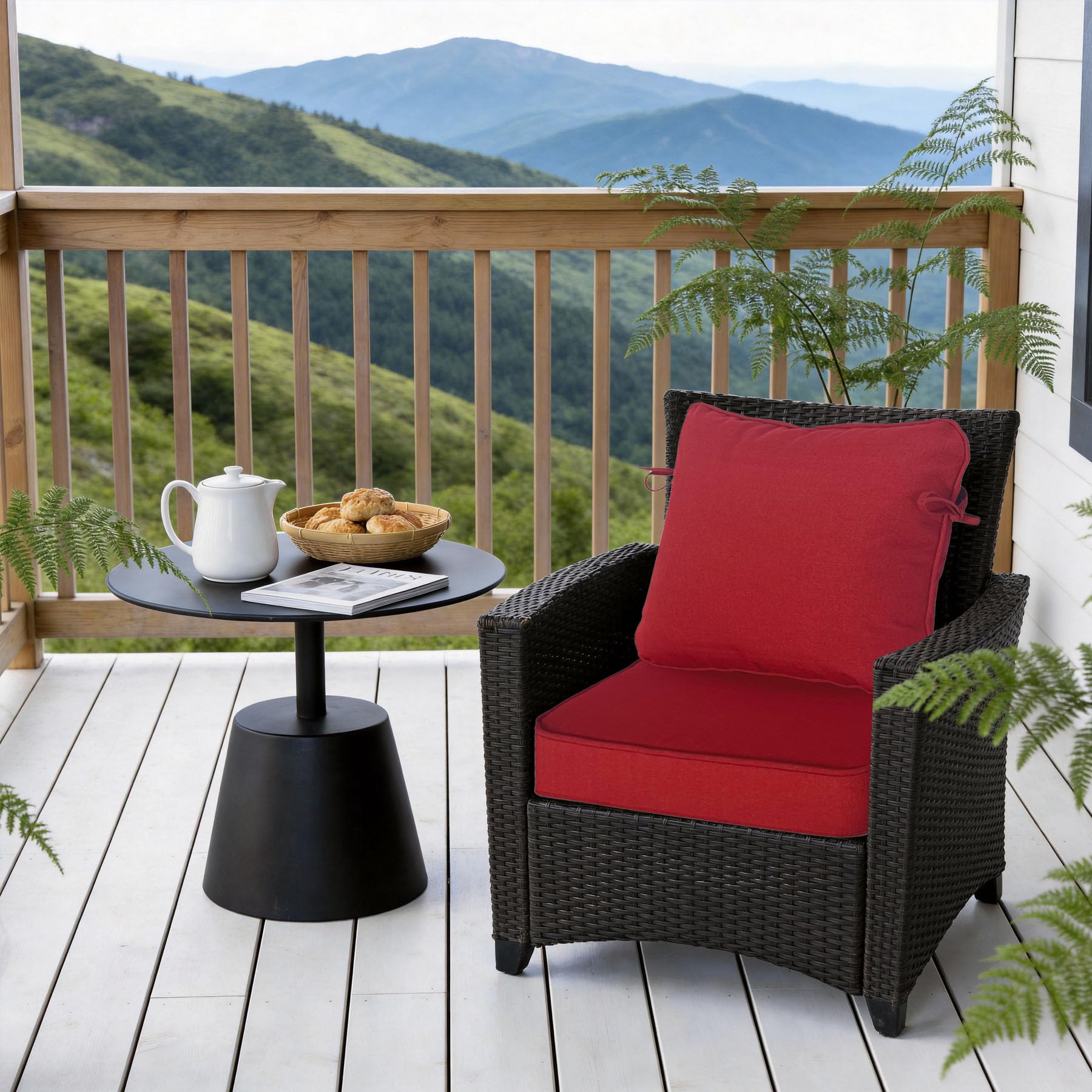 COZYVIDA chili color swatch illustrating vibrant UV-resistant finish and appeal