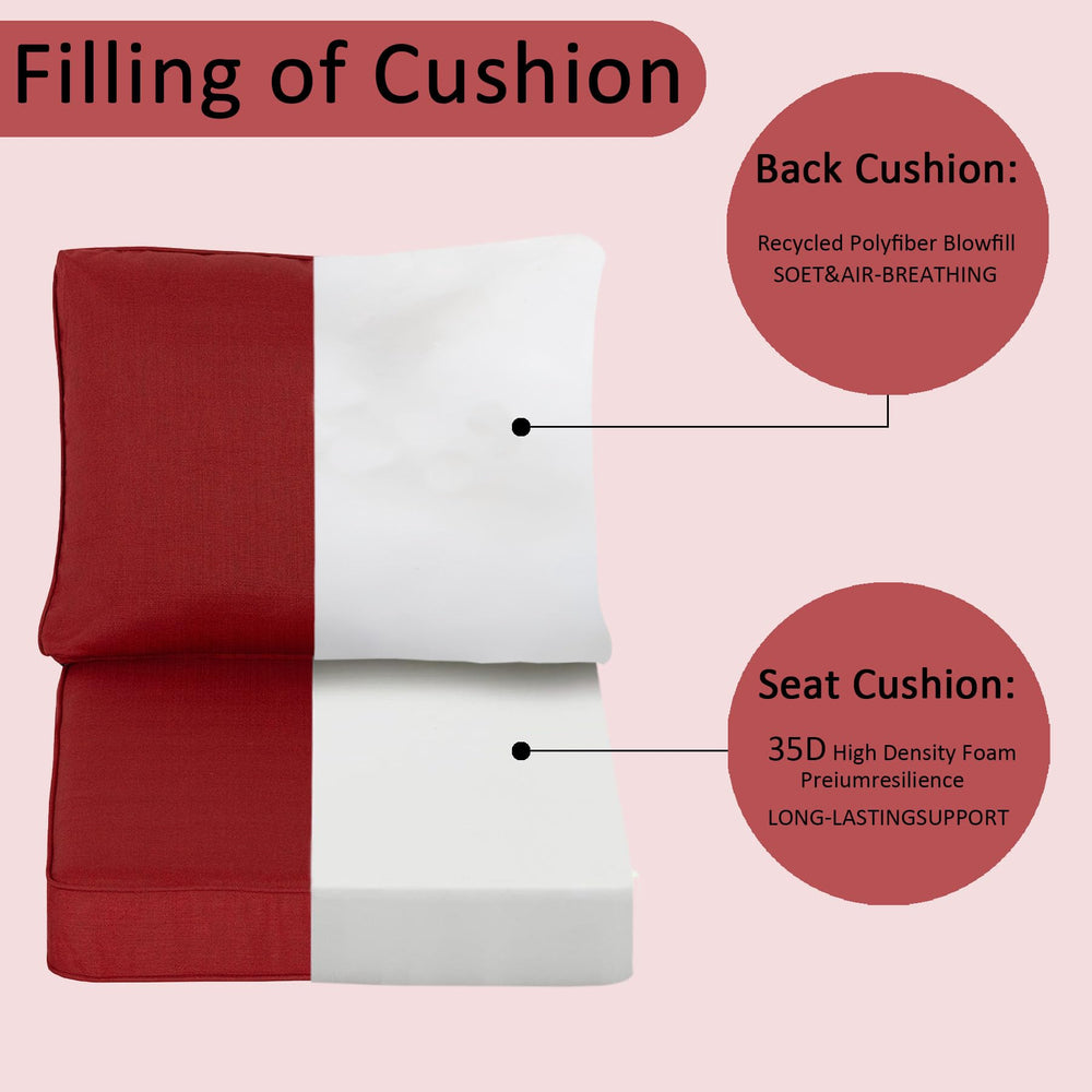 COZYVIDA cushion next to chair showing accurate size and scale