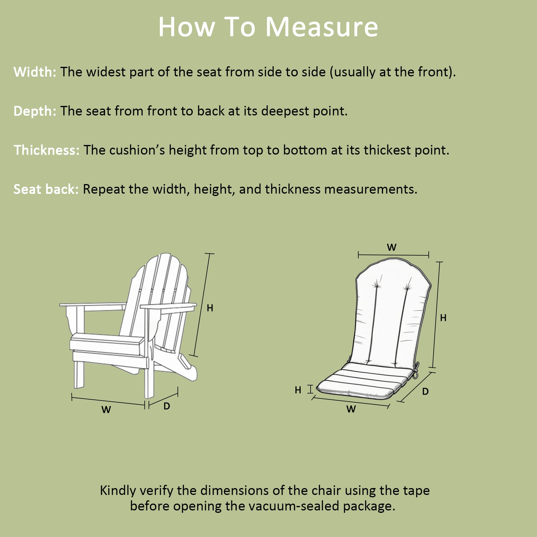COZYVIDA cushion beside measuring tape showing 50x20 inches accurate sizing