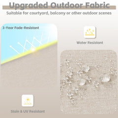 COZYVIDA tie straps and YKK zipper detail for secure fit and easy cover removal