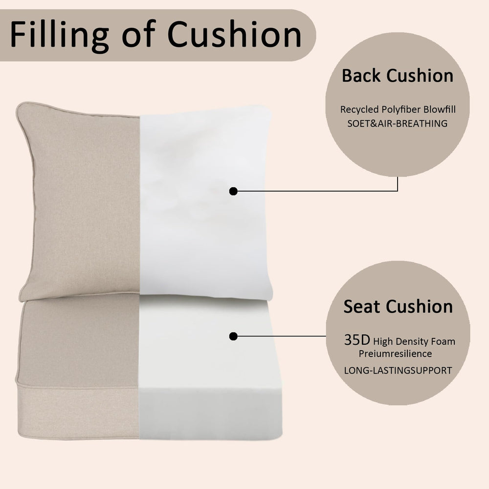 COZYVIDA cushion repelling water droplets to show quick-dry, water-resistant finish