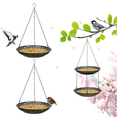 CQAIRIOU front view hanging tray showing wide feeding area and durability