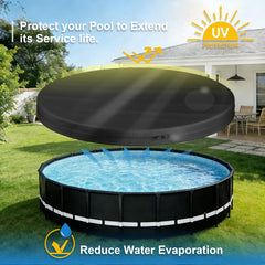 CQQGO installed on above-ground pool keeping leaves and debris away