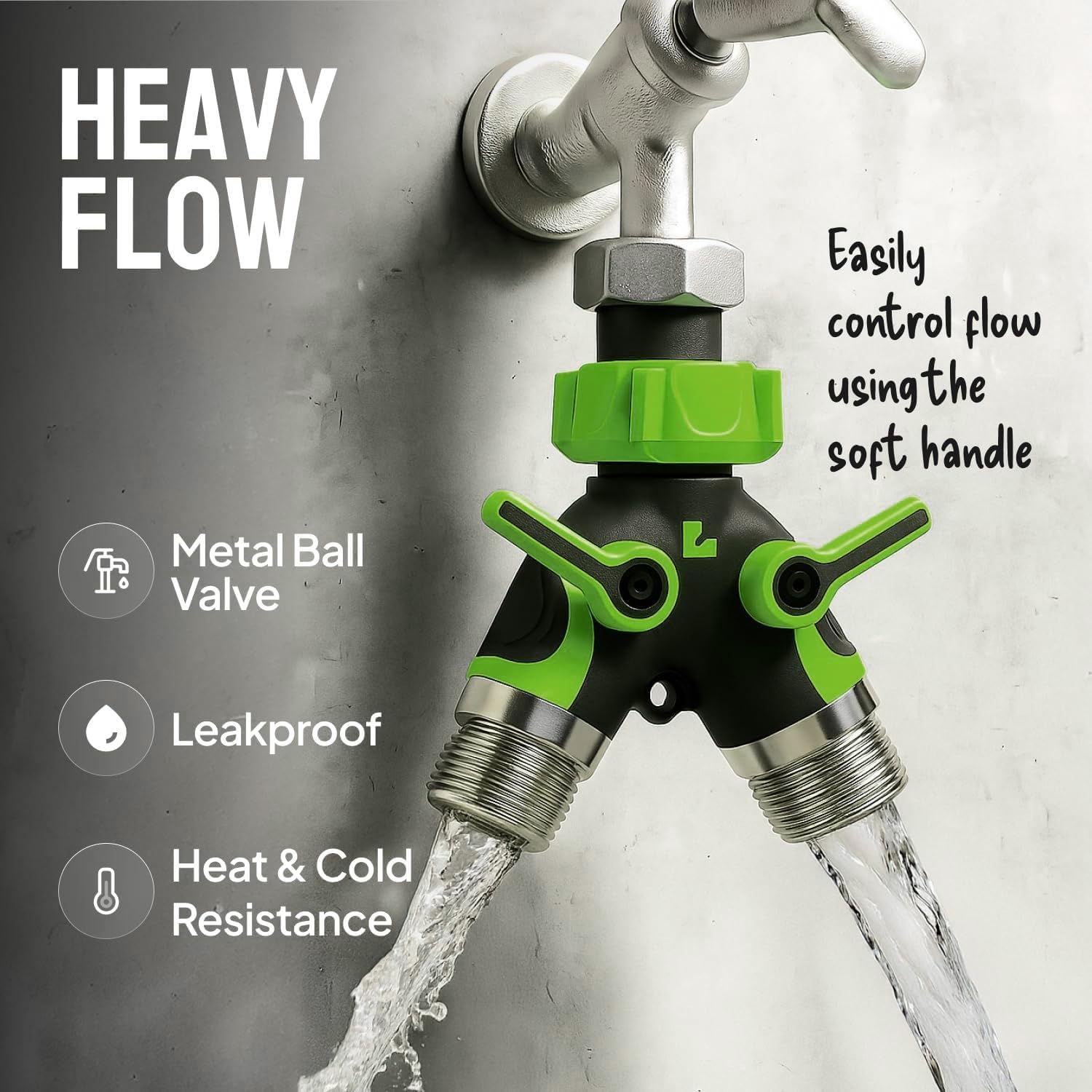 Craft911 ergonomic handle close-up for easy, tool-free valve control