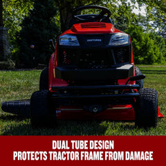 Craftsman bumper mounted on tractor demonstrating fitted protection and sturdy look