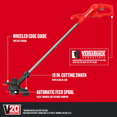 CRAFTSMAN close-up of automatic feed spool showing easy line delivery