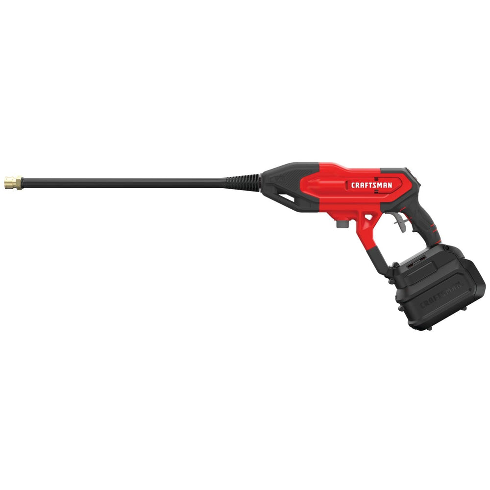 CRAFTSMAN close-up of 5-in-1 nozzle quick-connect showing spray pattern options and versatility