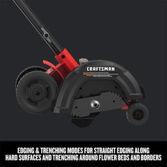 CRAFTSMAN adjustable auxiliary handle on CMEED400 being used for improved comfort and control