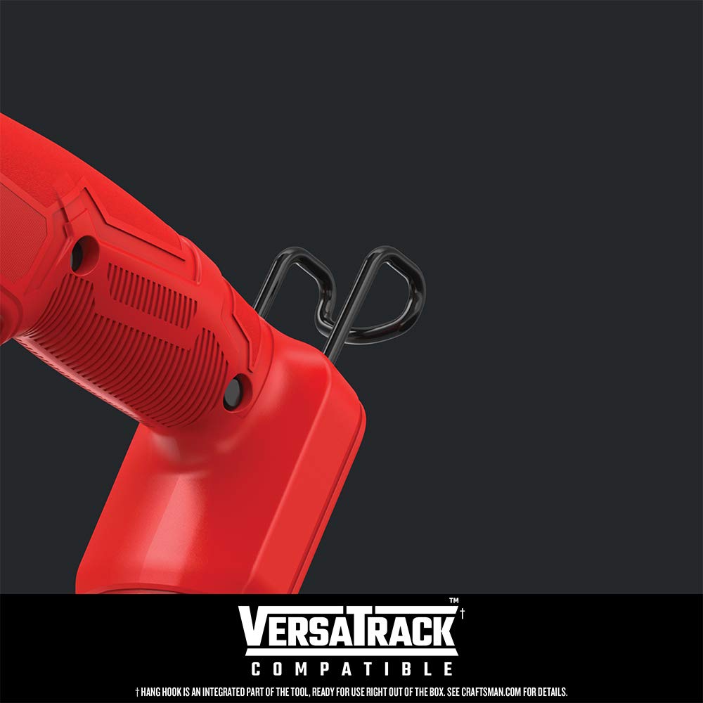 CRAFTSMAN integrated VERSATRACK hook on CMEED400 hanging for compact garage storage