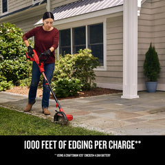 CRAFTSMAN edger metal cutting blade closeup for clean, durable edges