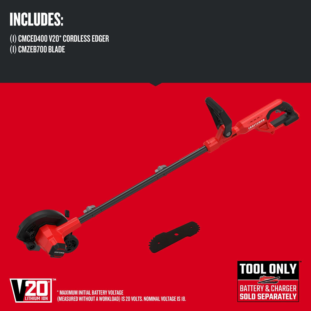 CRAFTSMAN edger handle detail with pivot feature for improved user comfort