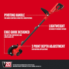 CRAFTSMAN edger pivoting handle detail offering user comfort