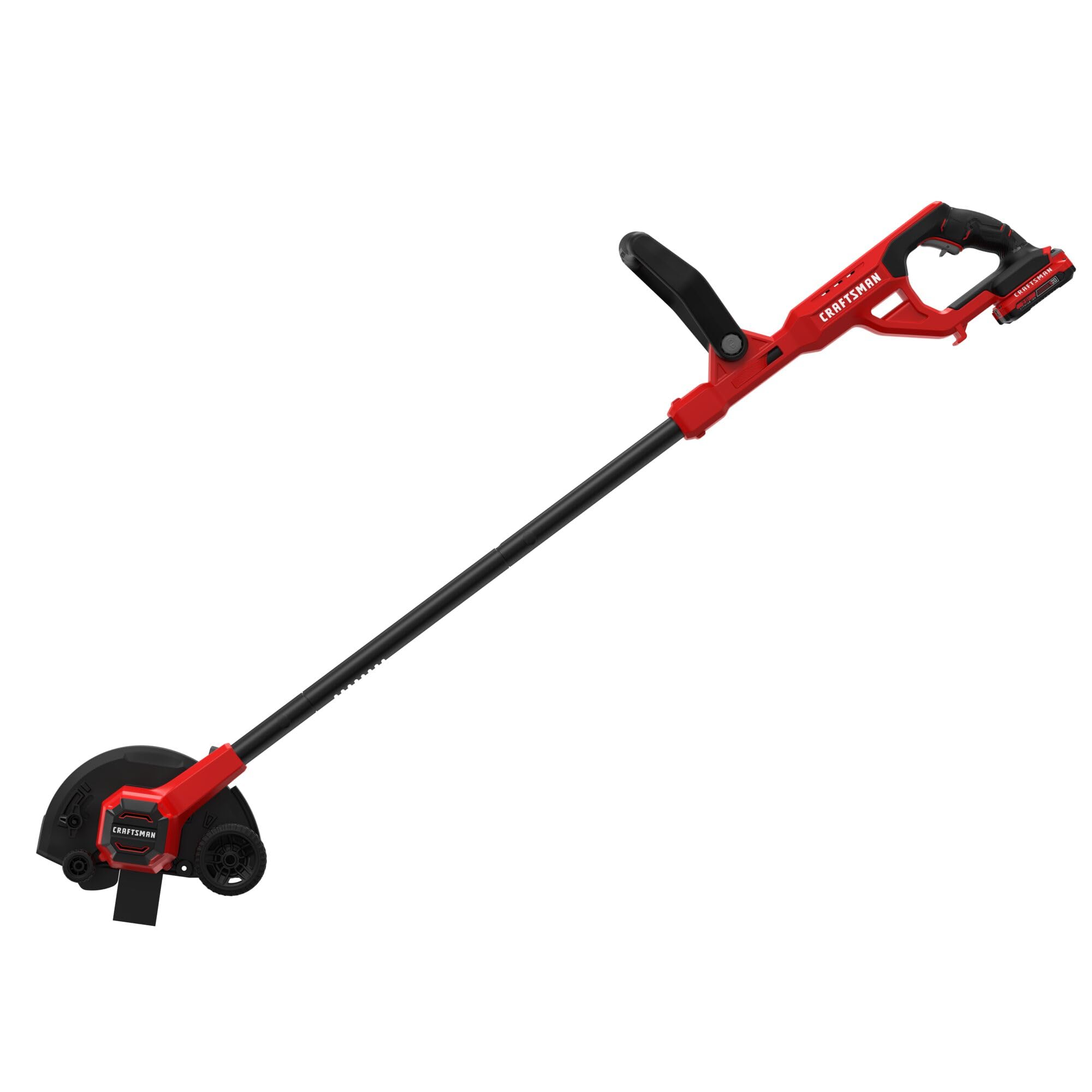 CRAFTSMAN edger trimming a sidewalk edge for neat lawn borders