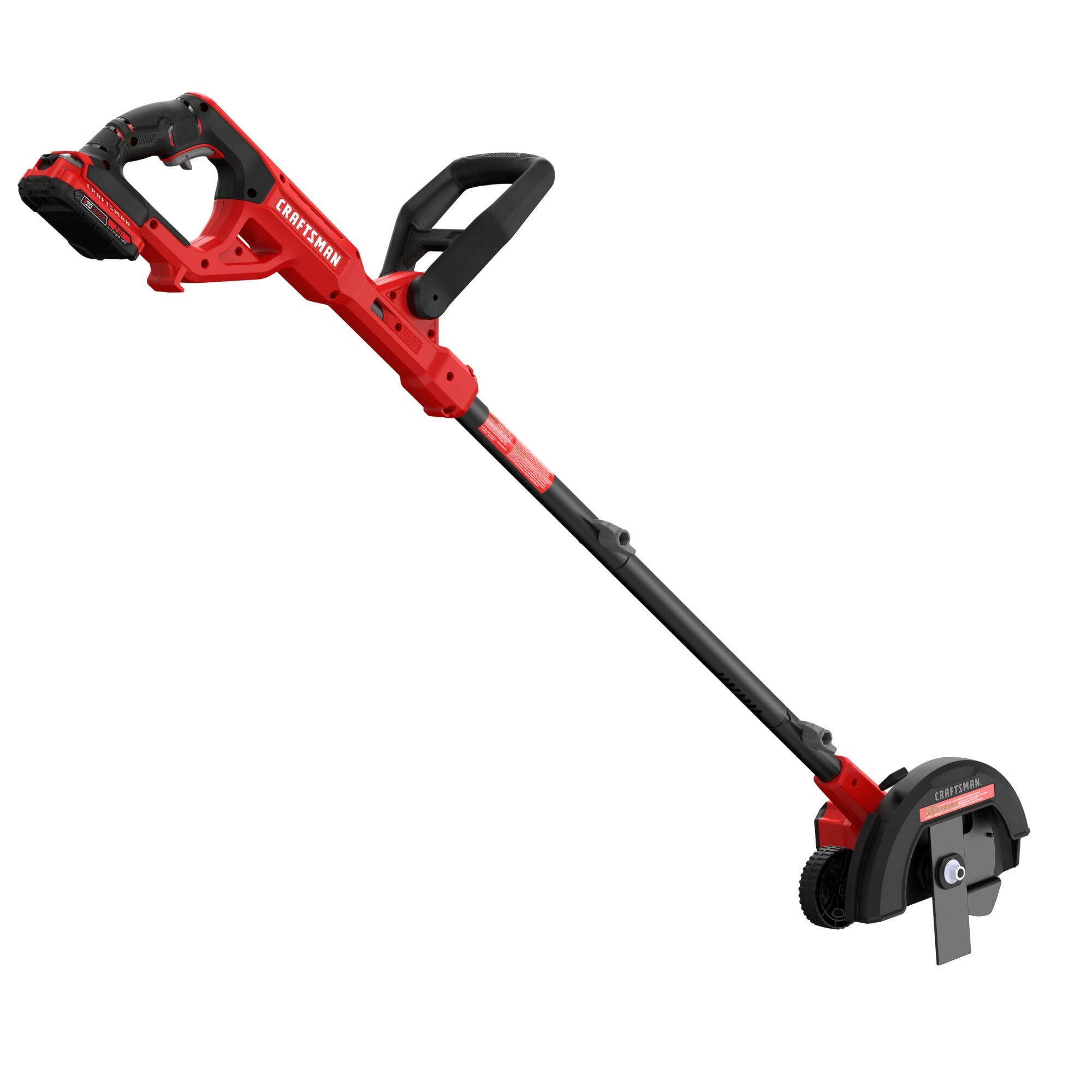 CRAFTSMAN edger next to a foot showing lightweight 8 pound scale