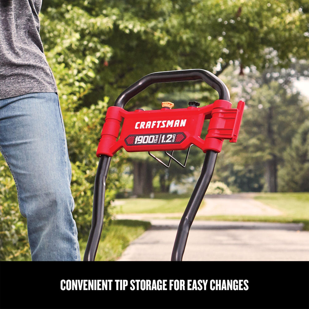 CRAFTSMAN kink-resistant hose and connector close-up for reliable flow