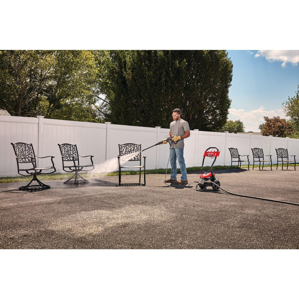 CRAFTSMAN unit in use cleaning a concrete driveway for efficient results