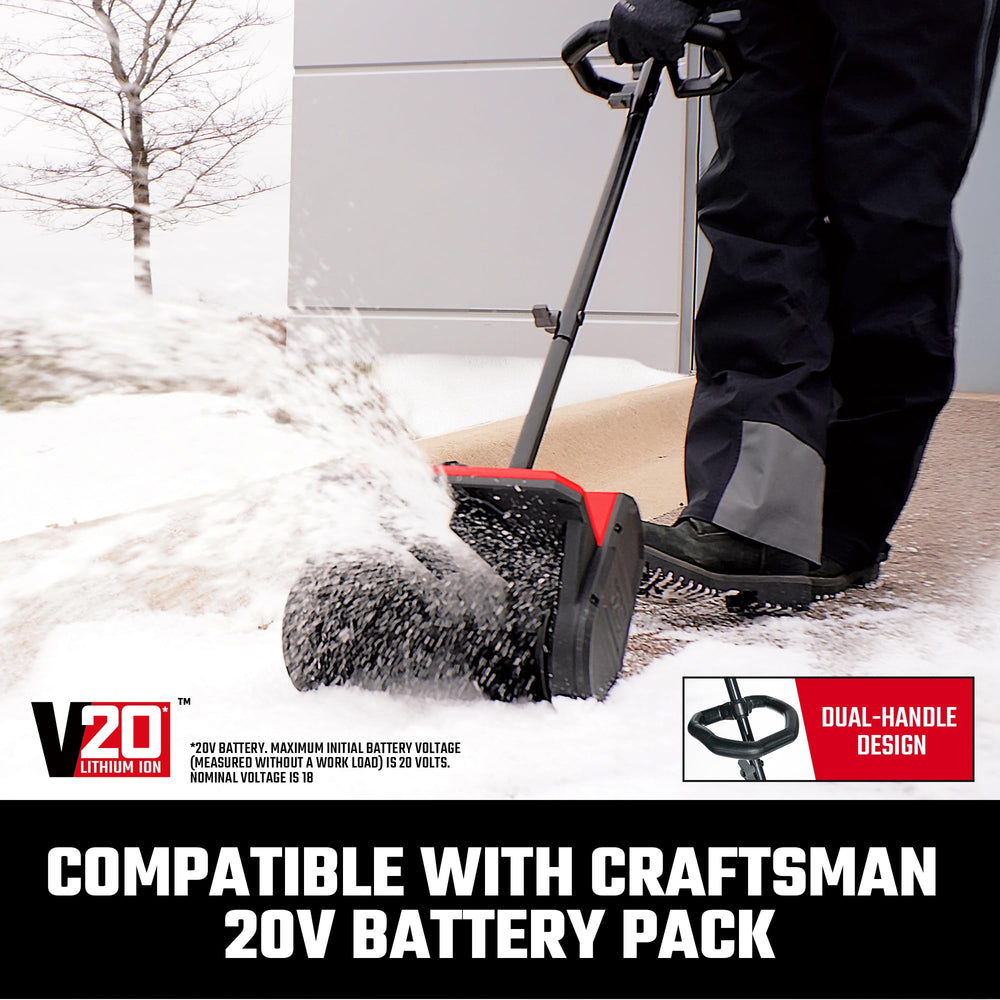 CRAFTSMAN in use clearing a porch quickly with less physical effort