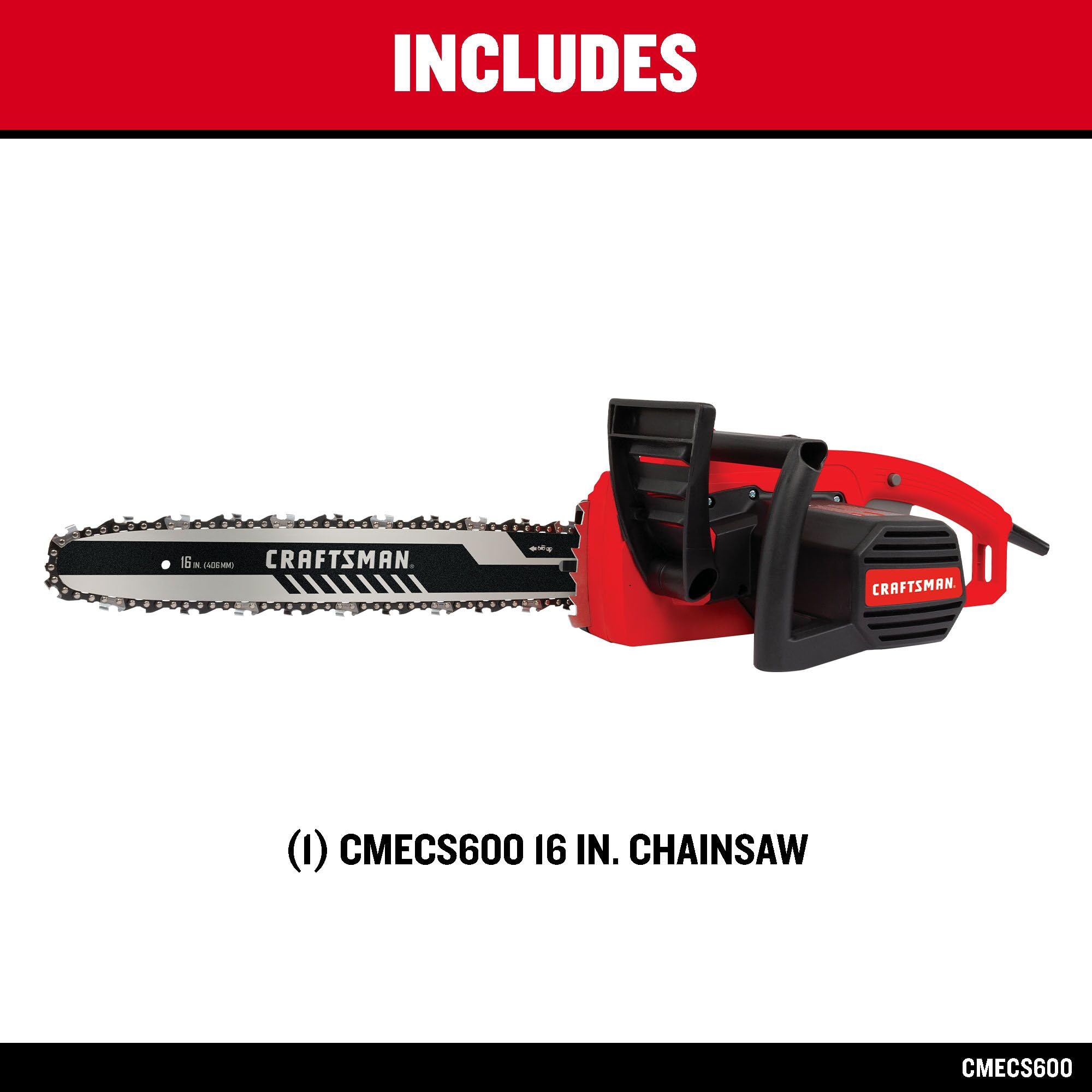 CRAFTSMAN motor close-up highlighting 12-amp power for consistent cutting