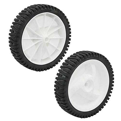 CRAFTSMAN wheel installed on mower illustrating restored mobility and stability