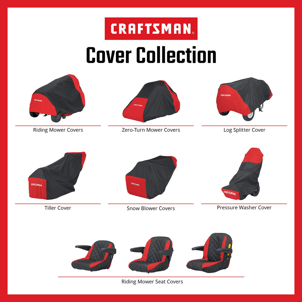 CRAFTSMAN cover next to measuring tape demonstrating medium size fit