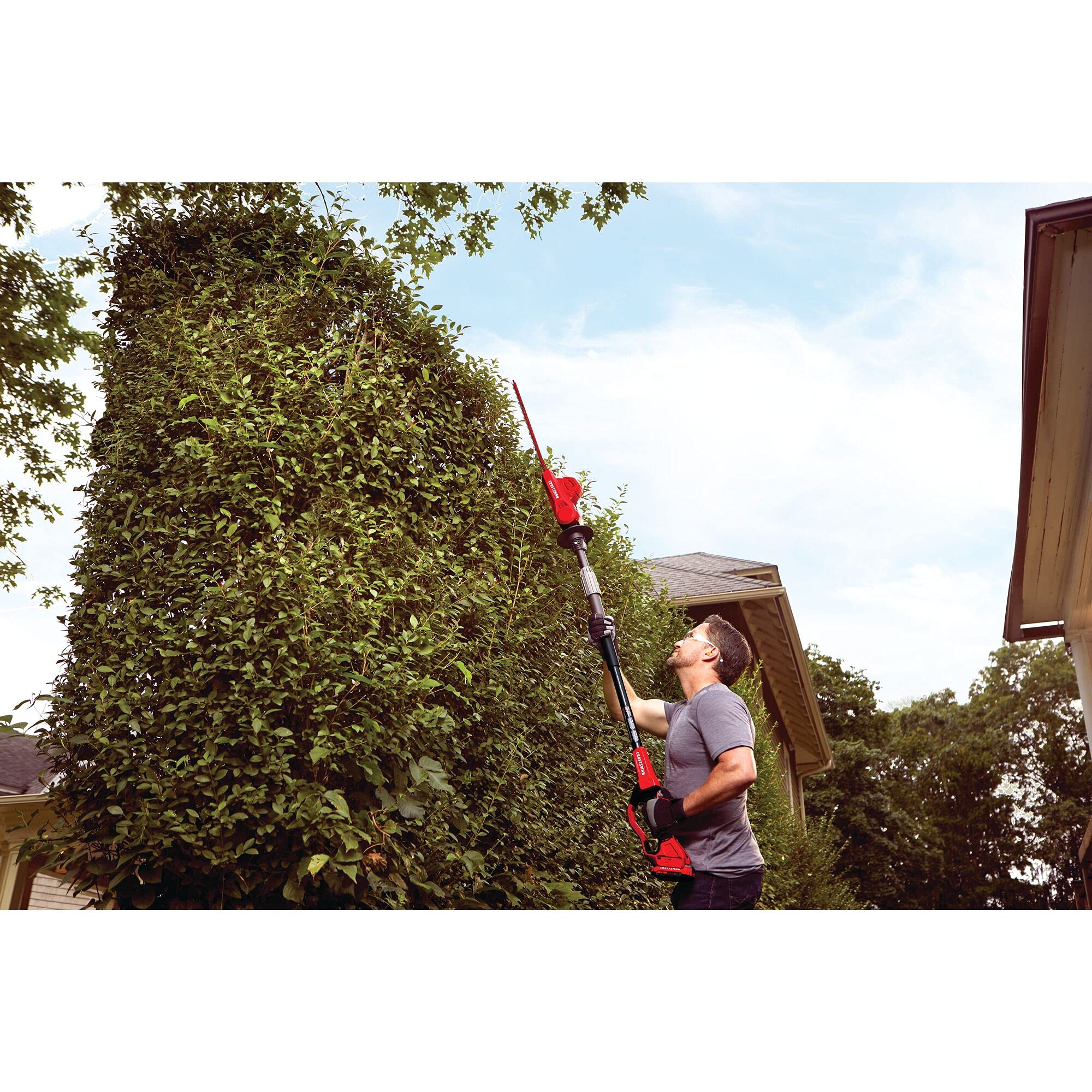 CRAFTSMAN size comparison with a person to show up to 11-foot reach