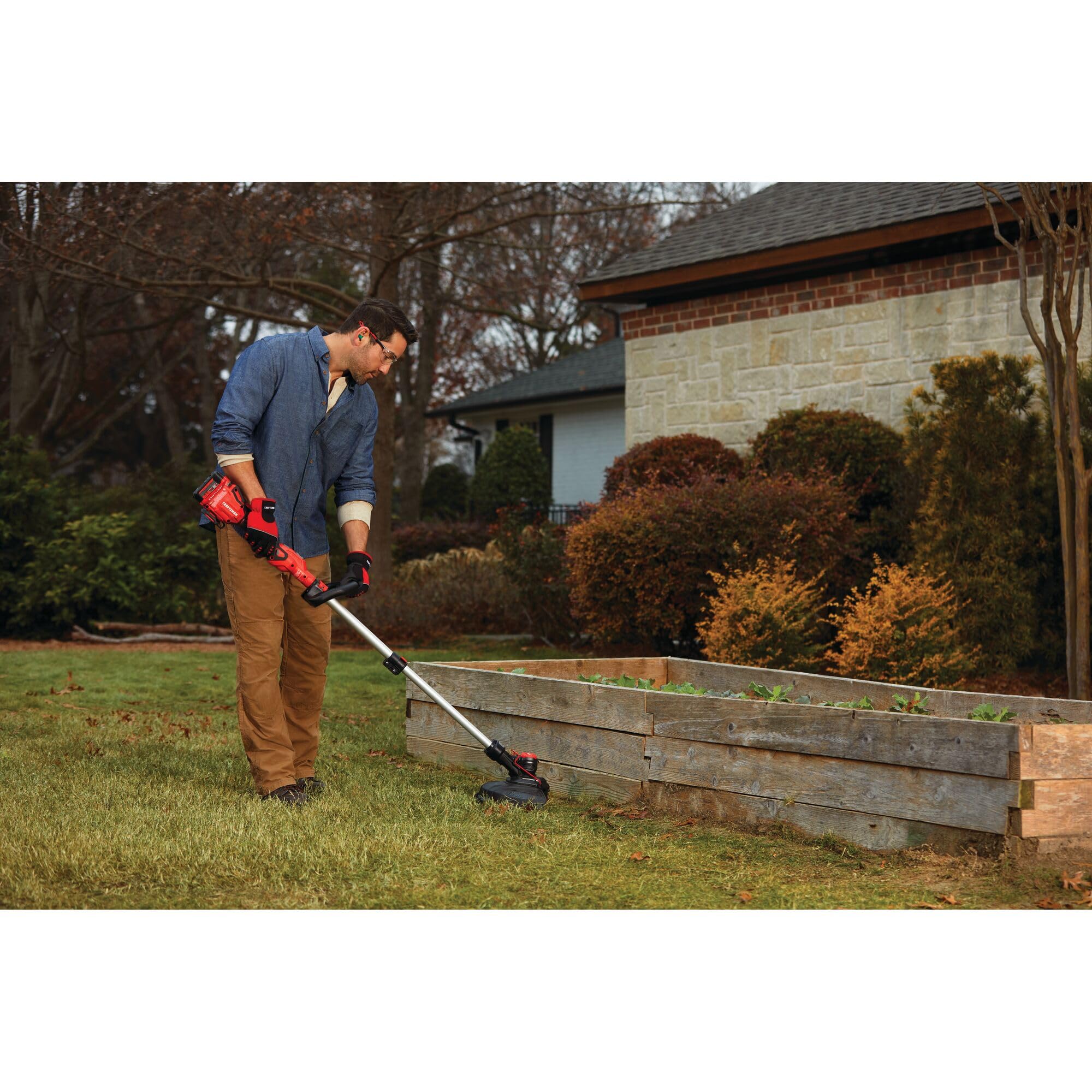 CRAFTSMAN tools in hands for scale conveying lightweight, easy handling