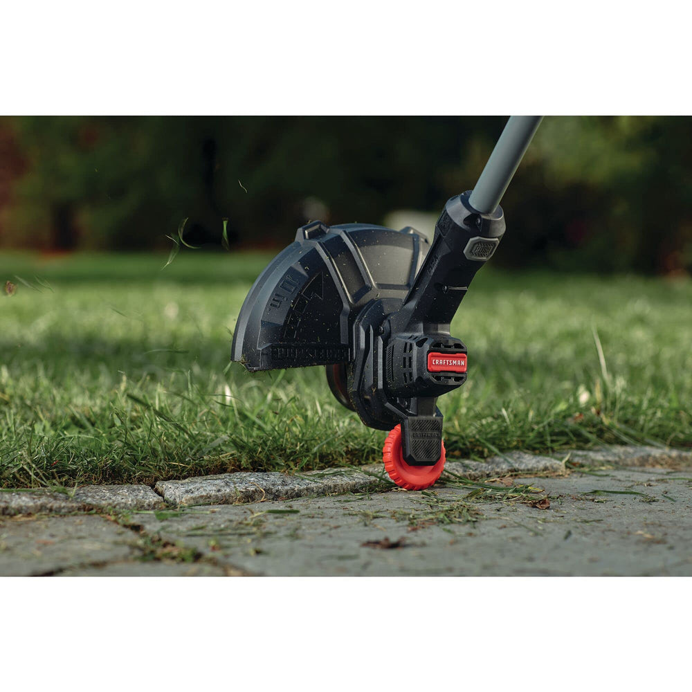 CRAFTSMAN tool next to a foot for scale showing lightweight handling