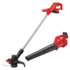 CRAFTSMAN trimmer and blower kit front view showing included tools and benefits