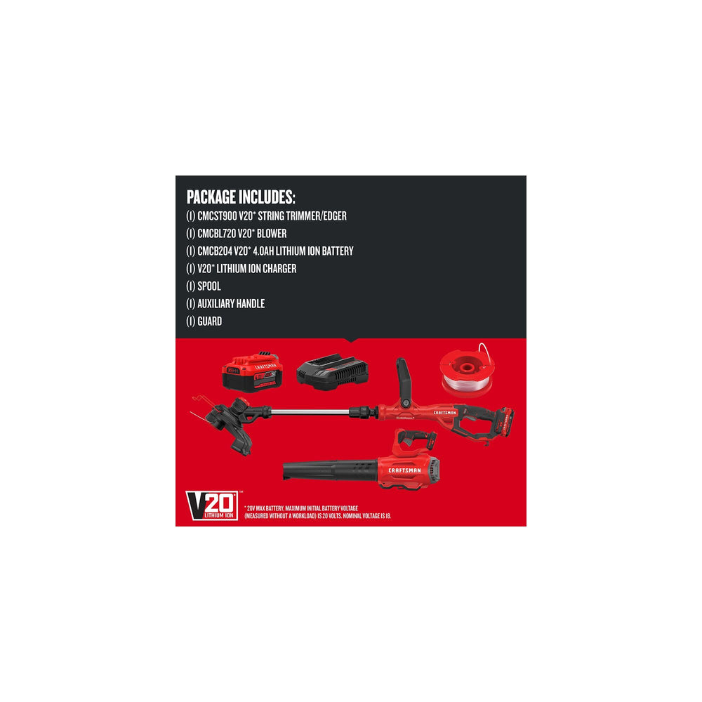 CRAFTSMAN trimmer head close-up showing automatic line feed and reliable cutting