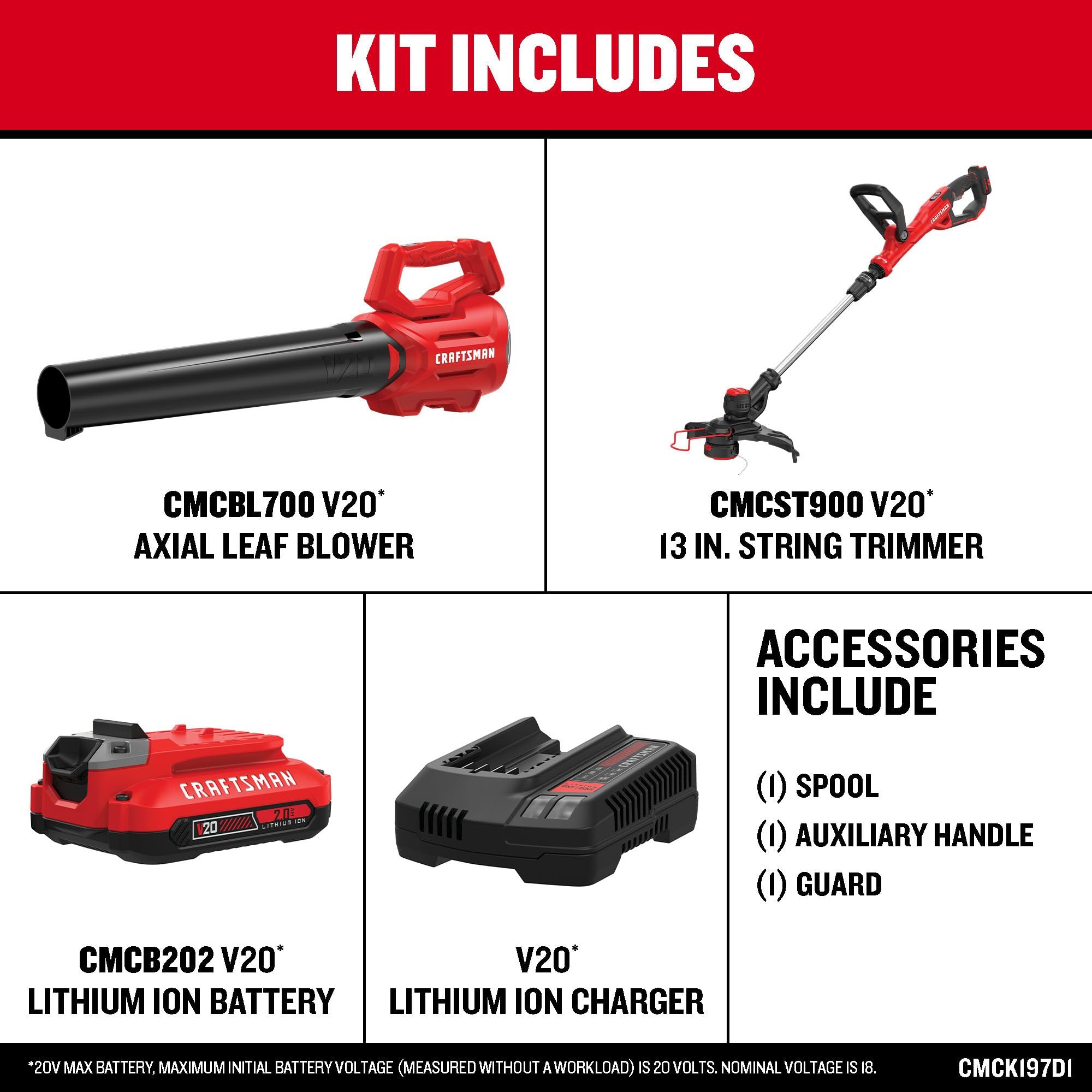 CRAFTSMAN trimmer full length in hand demonstrating comfortable reach and balance