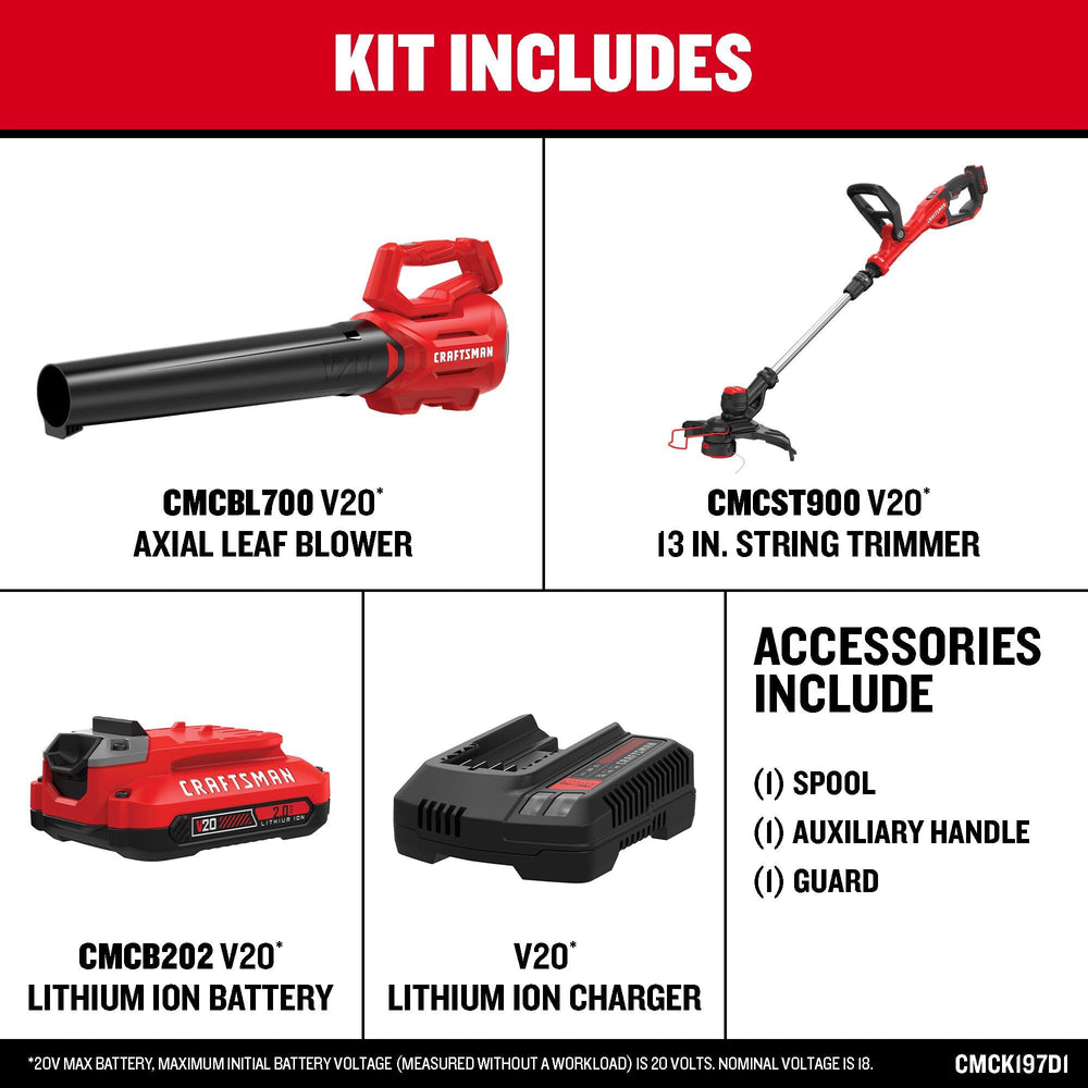 CRAFTSMAN trimmer full length in hand demonstrating comfortable reach and balance