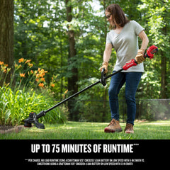 CRAFTSMAN trimming grass along a lawn edge demonstrating precise cutting