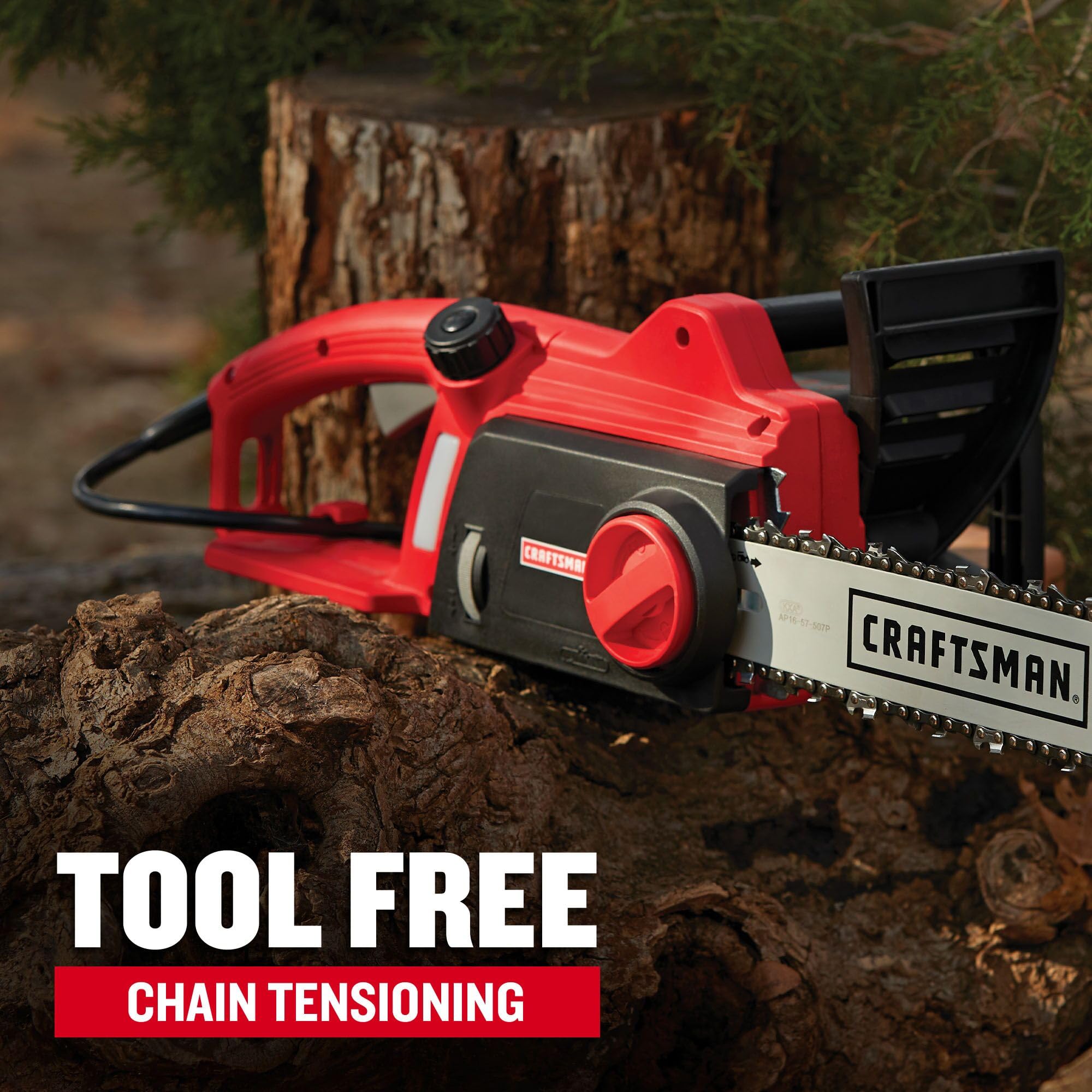 CRAFTSMAN in-use cutting a branch to demonstrate ergonomic control and balance