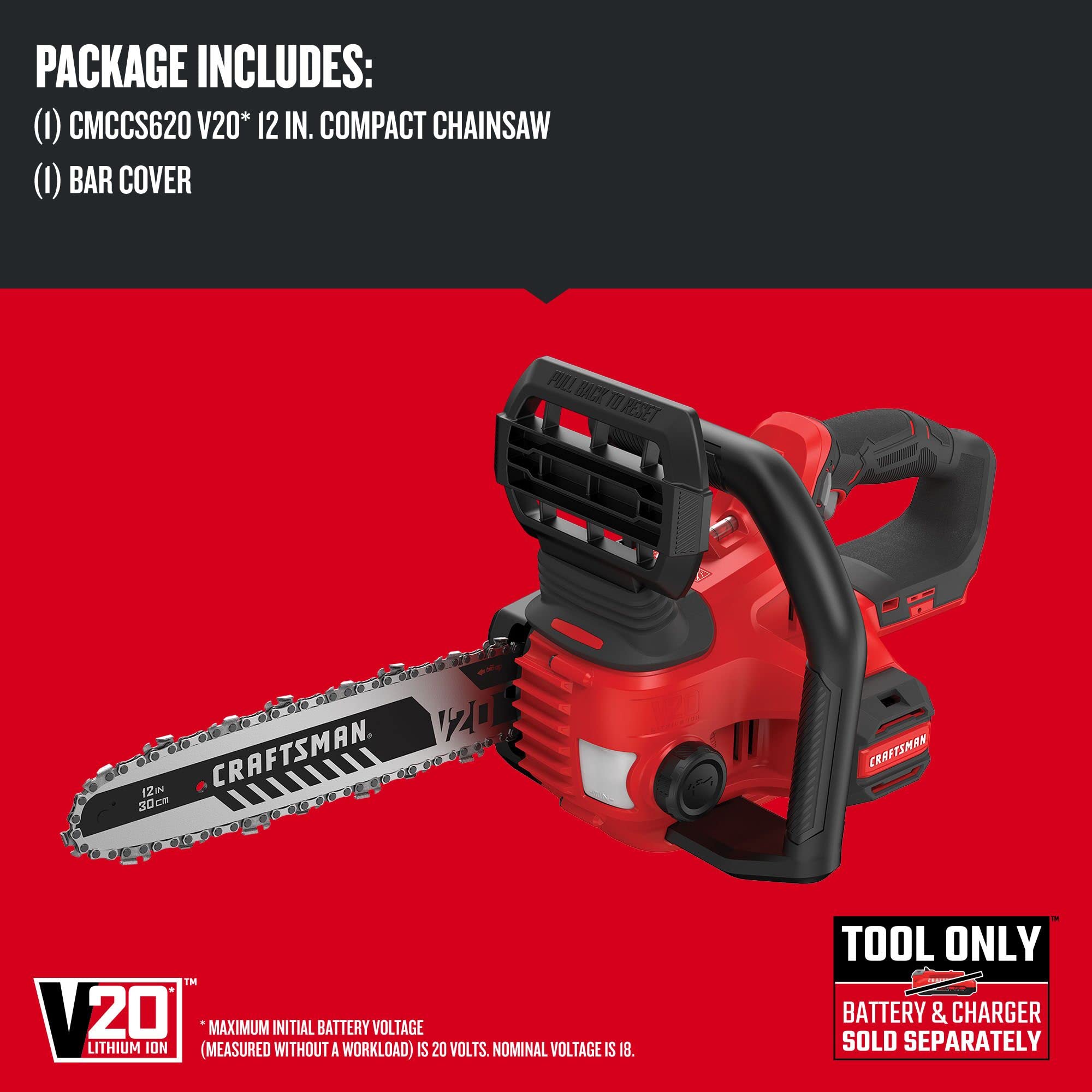 CRAFTSMAN V20 integrated hook detail enabling neat VERSATRACK storage