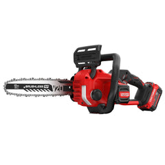 CRAFTSMAN front view showing compact cordless chainsaw and ergonomic grips