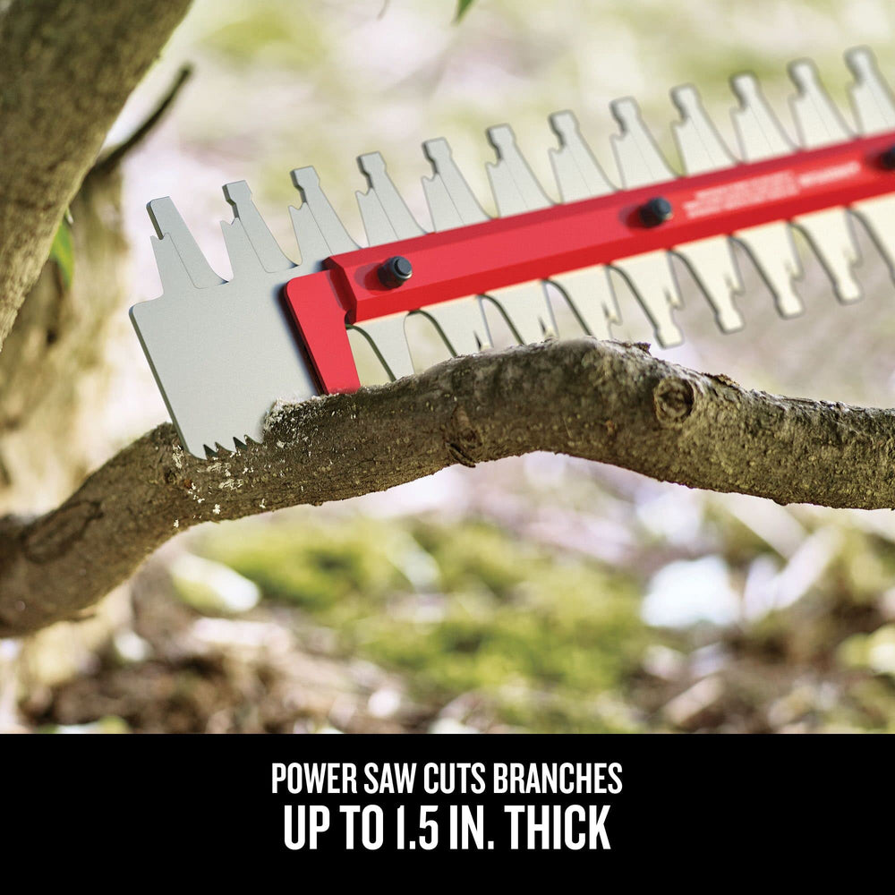 CRAFTSMAN full-bale handle close-up demonstrating comfortable grip and control