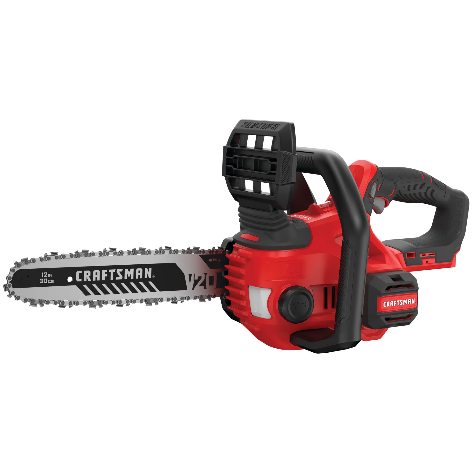 CRAFTSMAN V20 front view showing compact body and controls for easy handling