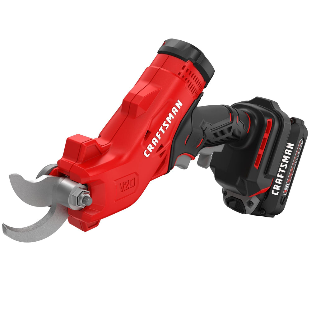 CRAFTSMAN V20 pruner undergoing tool-free blade change to show fast maintenance and minimal downtime