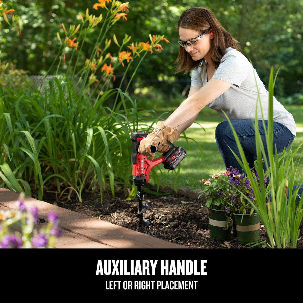 CRAFTSMAN tool in use planting bulbs to speed garden work