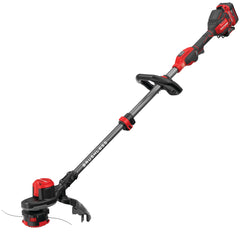 CRAFTSMAN V20 weedwacker front view showing kit components and easy startup benefit