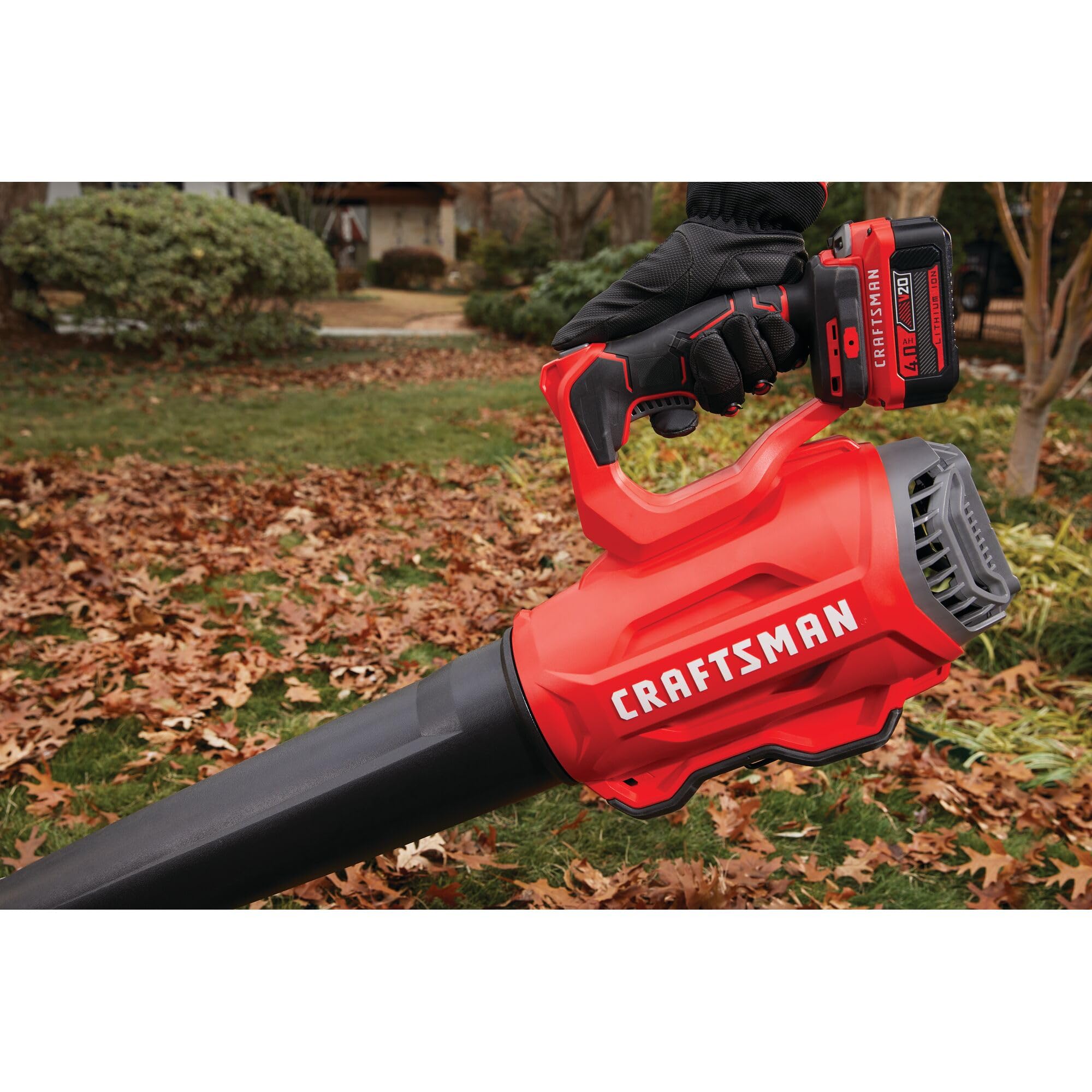 CRAFTSMAN integrated VERSATRACK hook on tool showing tidy, space-saving storage