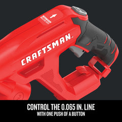 CRAFTSMAN handle and trigger controls with auxiliary grip for better control
