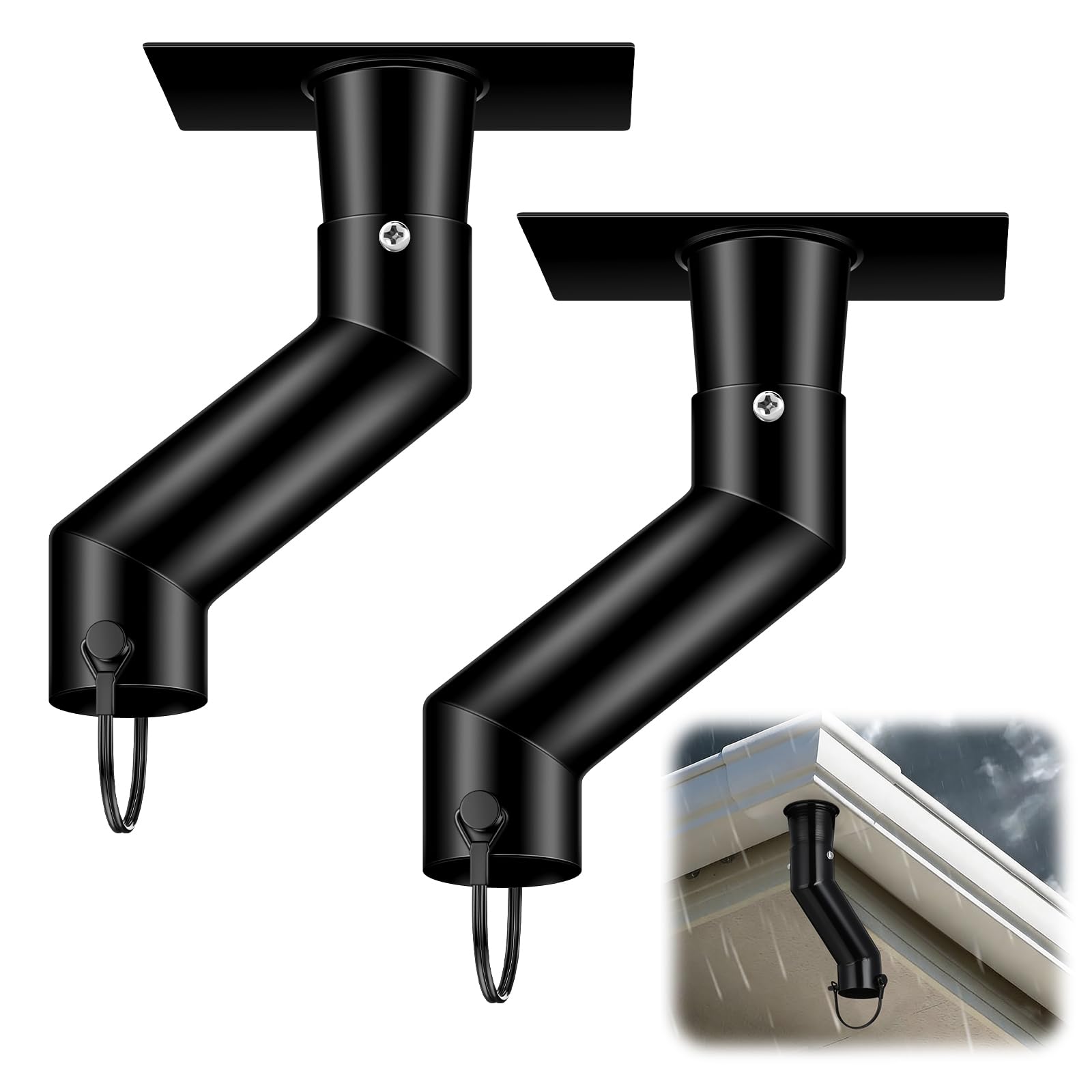 CraftyDream front view of two black iron adapters showing compact kit and secure fit