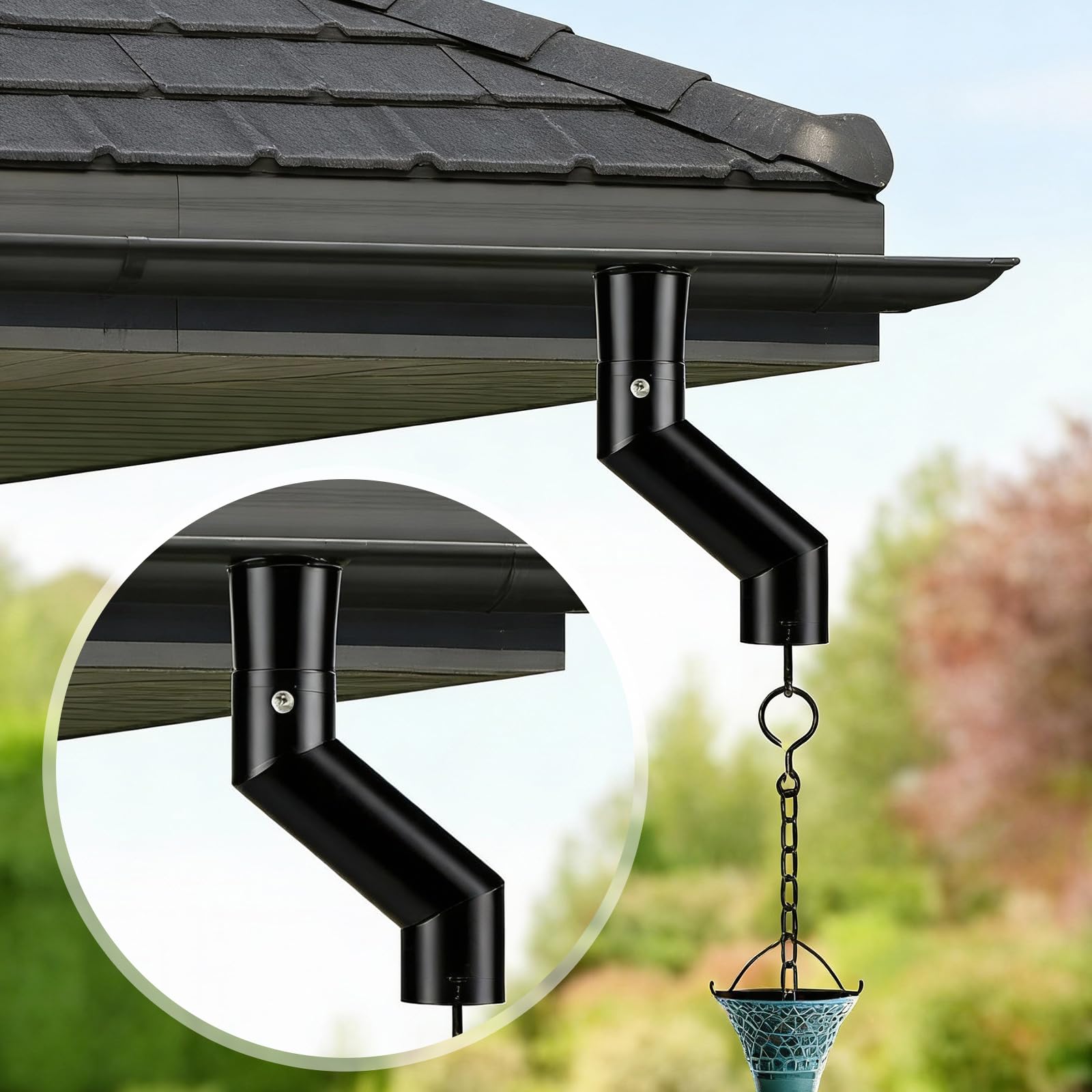 CraftyDream adapter next to ruler illustrating dimensions for correct gutter fit