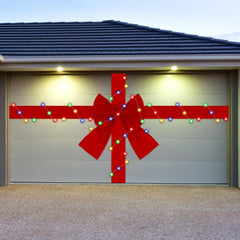 CraftyDream string lights lit on bow adding warm festive glow